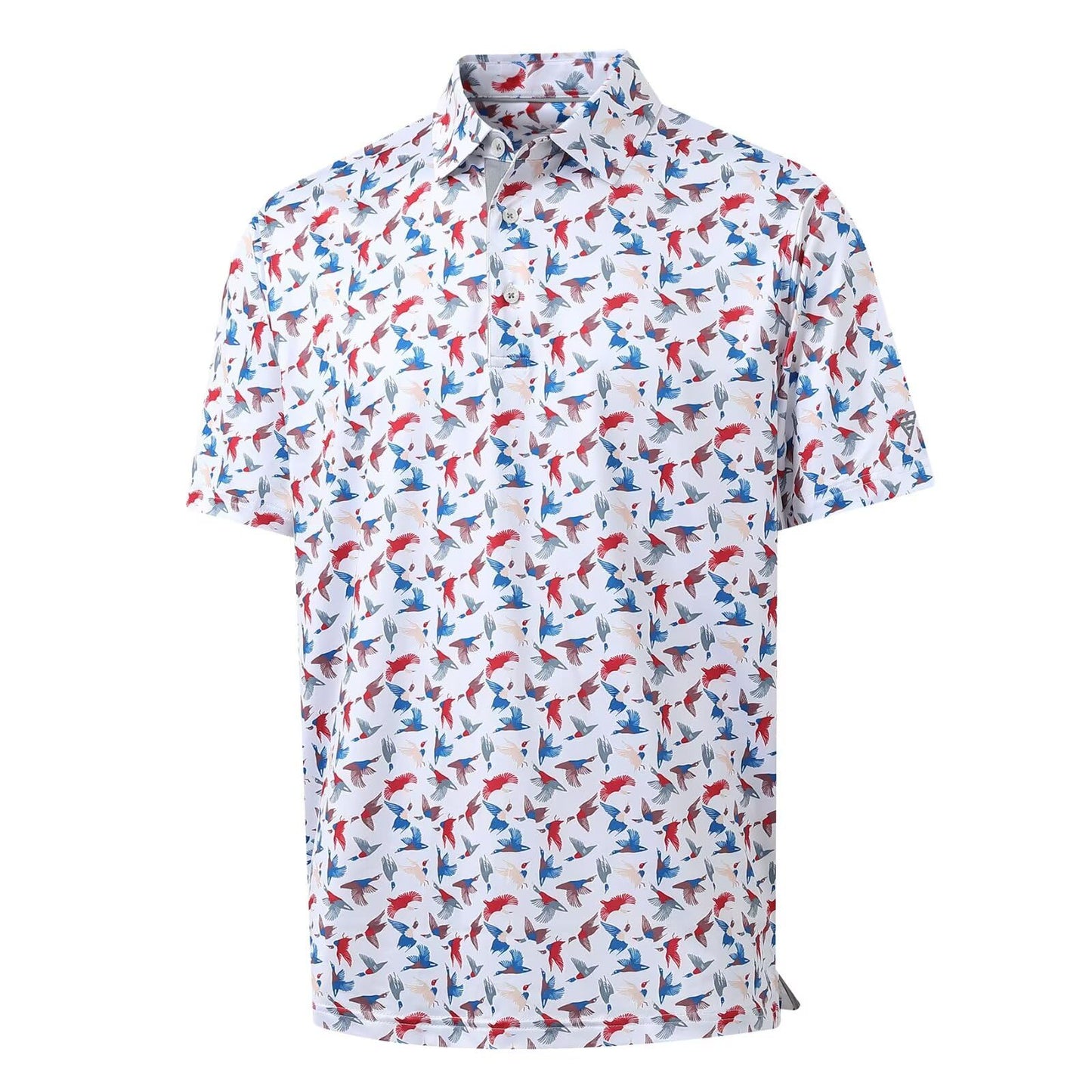 M MAELREG Mens Golf Shirt Short Sleeve Dry Fit Print Moisture Wicking Performance Patterns Collared Polo Shirt