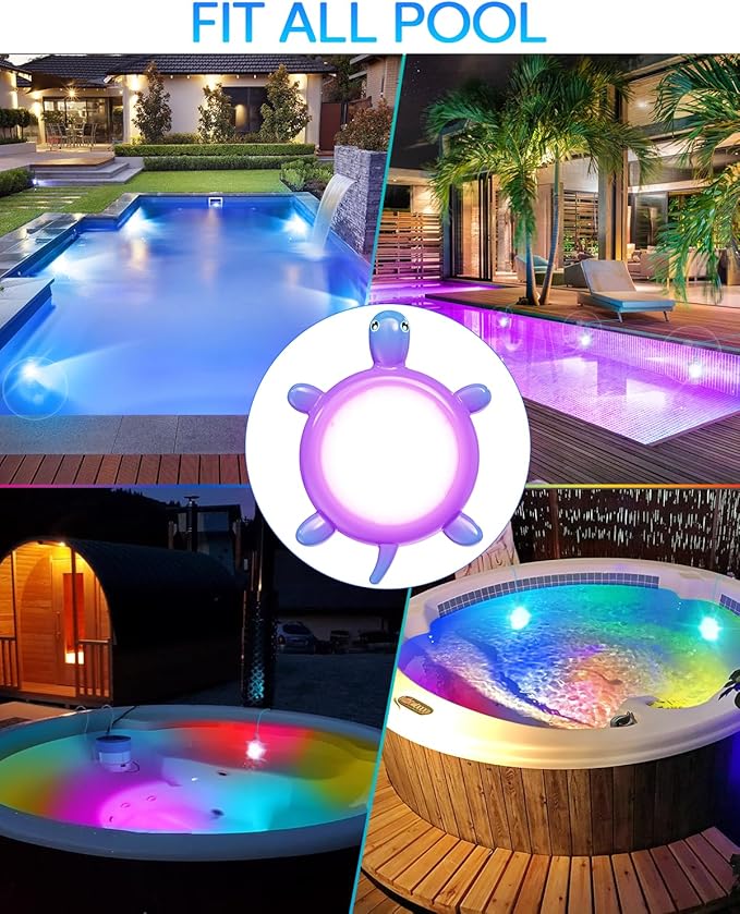 PRIORARE 22W Underwater Pool Lights, 5V Submersible Pool Light for Above Ground Inground Swimming Pools with APP Control Magnetic Led Pool Lights RGB Dimmable Timer IP68 Waterproof Music Sync