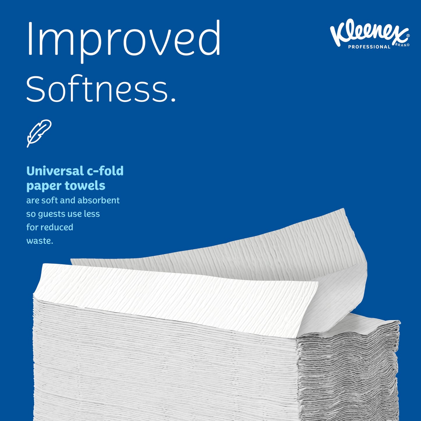 Kleenex Professional Universal C-Fold Folded Paper Towels, Bulk (01500), Absorbent, White (150 Sheets/Pack, 16 Packs/Case, 2,400 Sheet Total)
