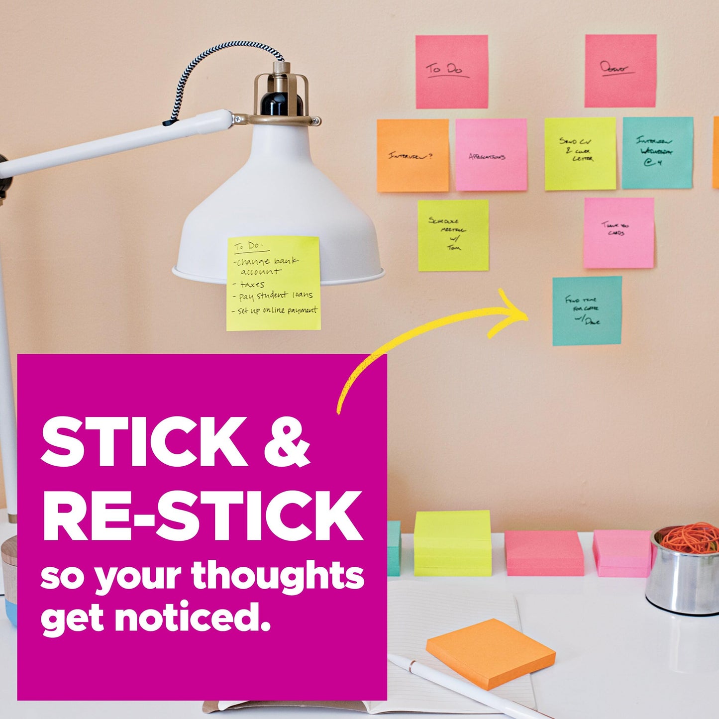 Post-it Super Sticky Notes, 24 Sticky Note Pads, 3 x 3 in., School Supplies, Office Products, 2X the Sticking Power, Supernova Neons Collection