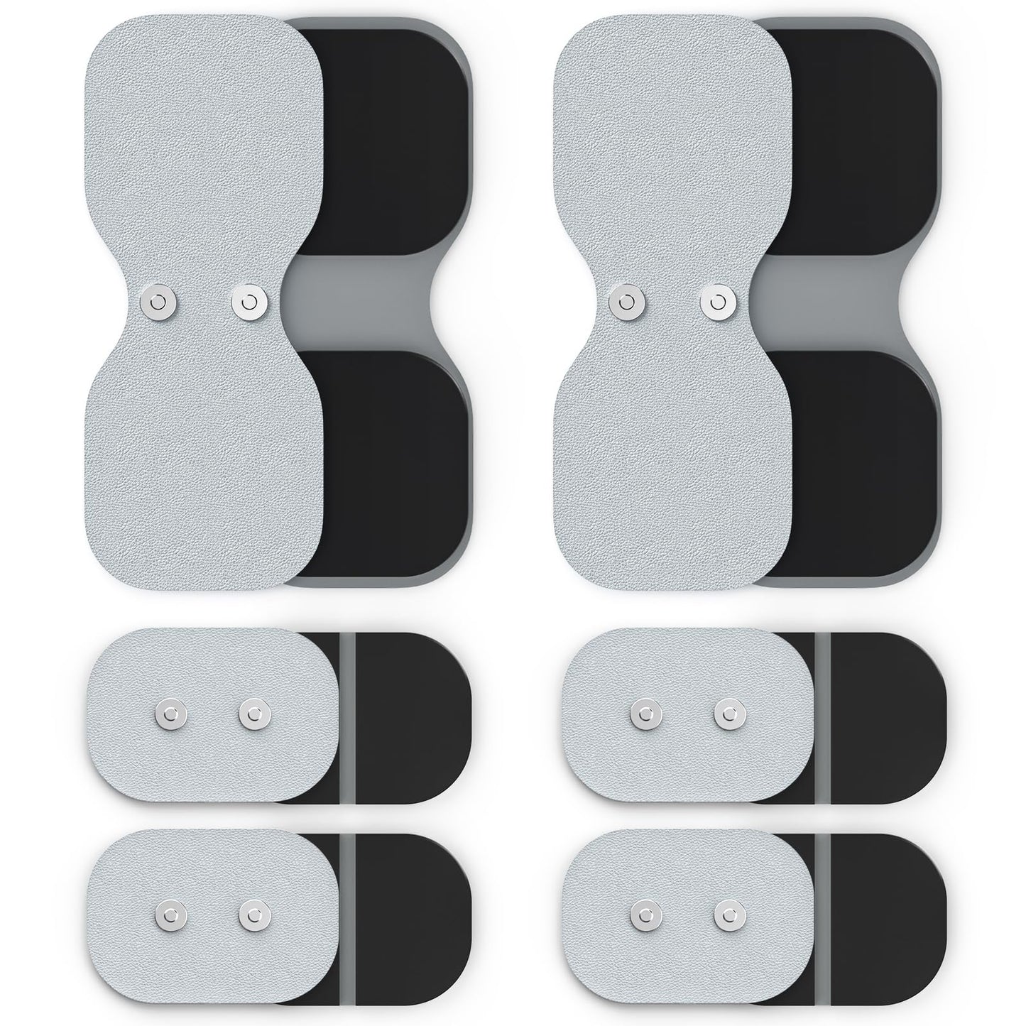 AUVON Official Wireless TENS Unit Electrode Pads Only Compatible with AUVON Wireless TENS Device TX6224, 12-Pack Reusable TENS Unit Replacement Pads in 2 Sizes, Premium Stickiness & Skin Friendly