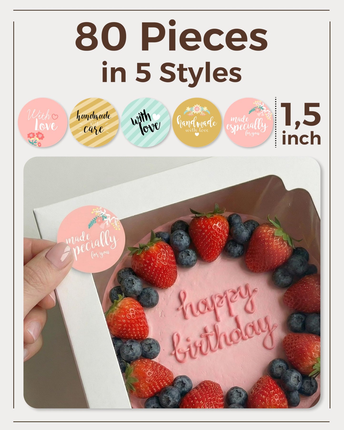 25pcs Cake Boxes 10x10x5 Inch with Window, 10 Inch White Bakery Boxes, Square Cardboard Large Pie Box, Package for Cookies, Donut, Birthday Party, Dessert, Wedding, Pastry Packaging (80 Pcs Stickers)