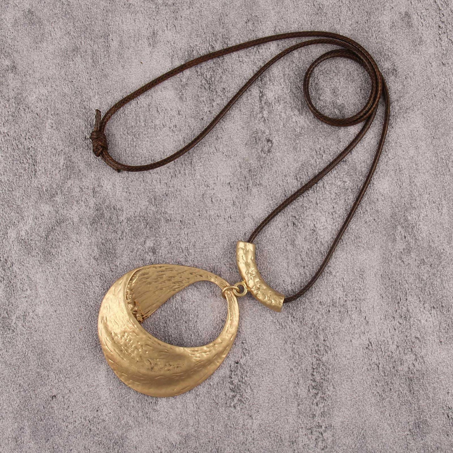 joymiao Boho Pendant Necklace for Women Vintage Long Chunky Bohemian Necklace with Large Gold Pendant Hippie Choker Necklaces