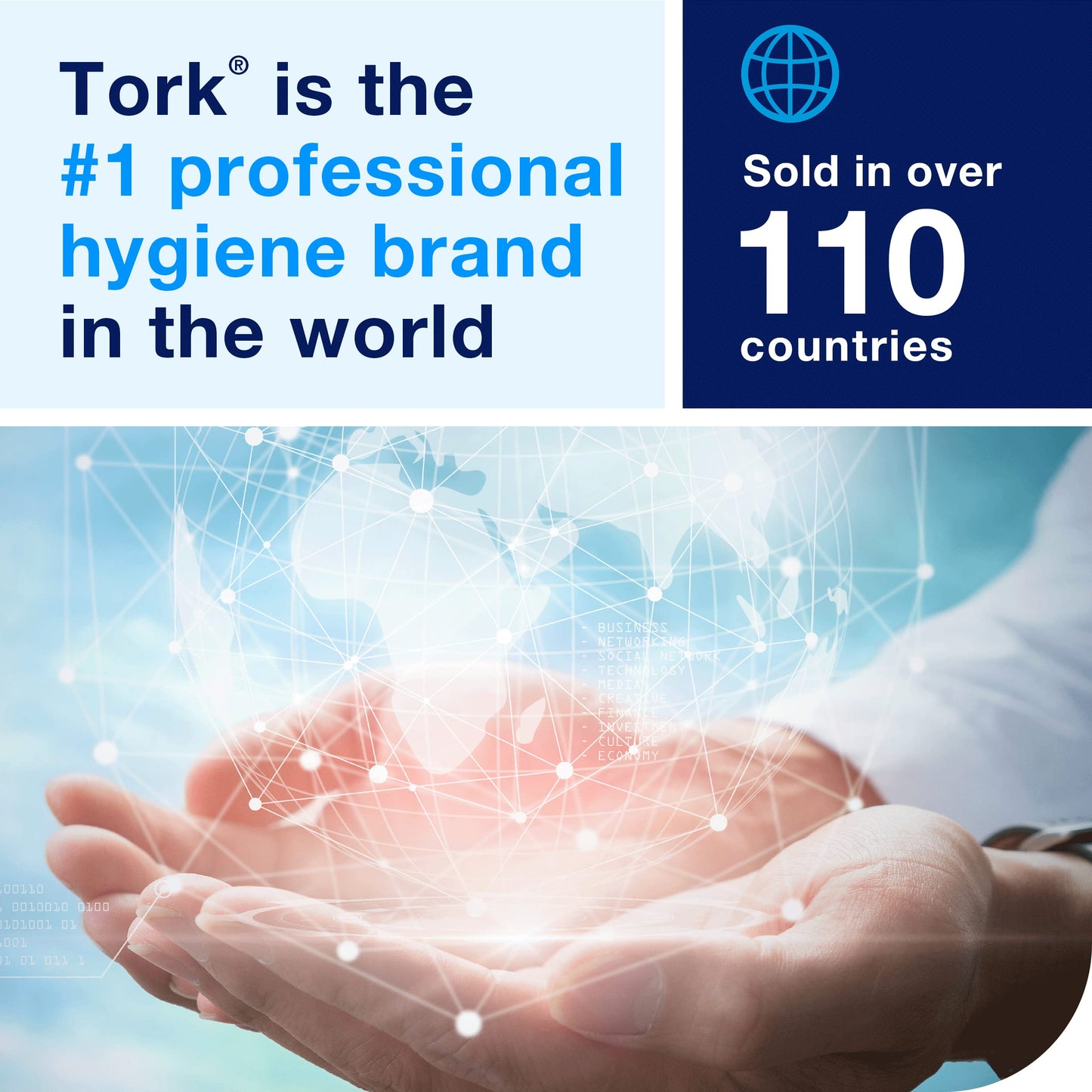 Tork PeakServe Continuous Hand Towel White H5, Advanced, Compressed, 12 x 410 sheets, 105065