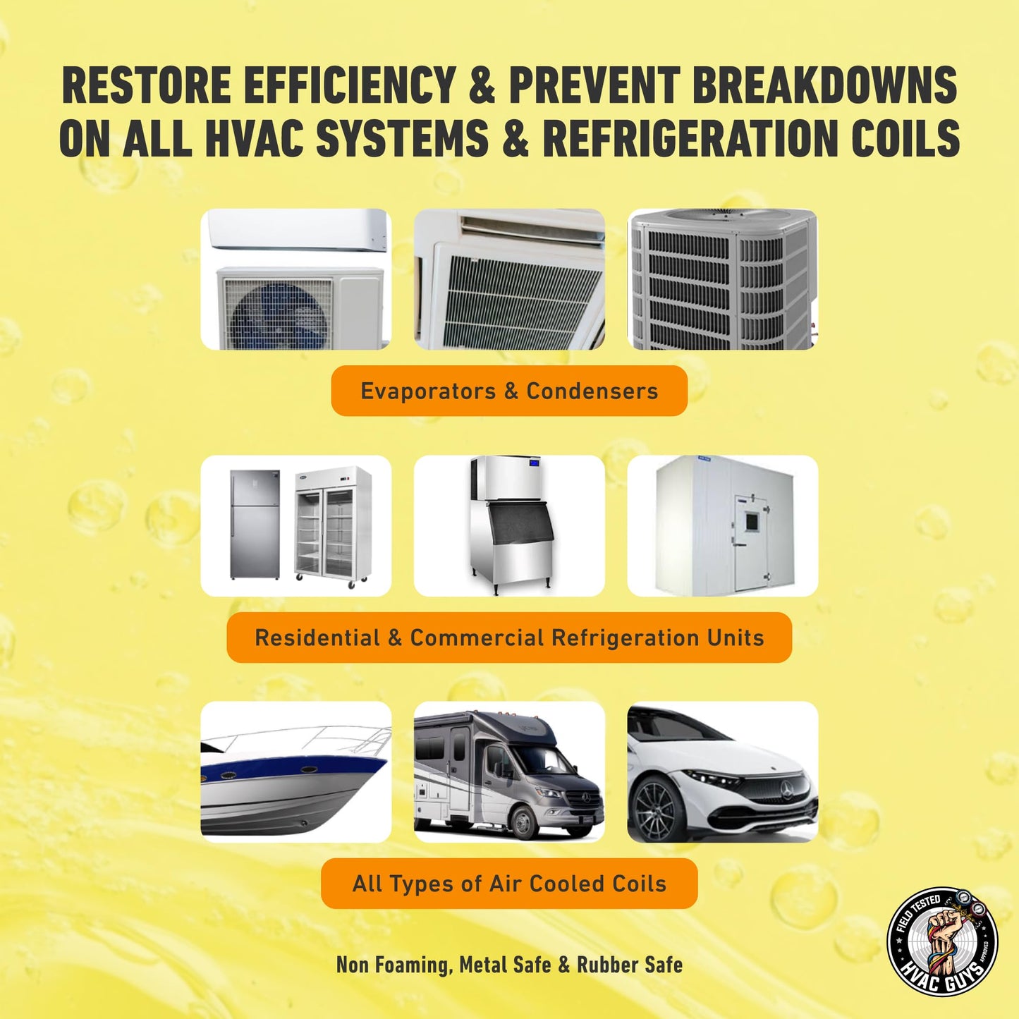 Leak Saver AC Coil Cleaner for All Condensers & Evaporators | No Rinse Evaporator Coil Cleaner | 4:1 to 10:1 Dilution Ratio - 1 Gallon
