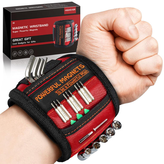 Father Day Gifts from Daughter Wife Son Magnetic Wristband: Men Tool Gifts for Men Him Belt Magnet Wrist for Holding Screws Nails Cool Gadgets Ideas Grandpa Father Day Gifts for Husband Dad Papa