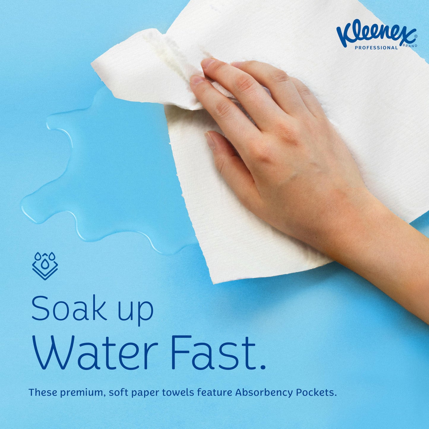 Kleenex Professional Paper Hand Towels, Bulk (01701), Premium Absorbency Pockets, Pop-Up Box, White (18 Boxes of 120 Sheets, 2,160 Sheet Total)