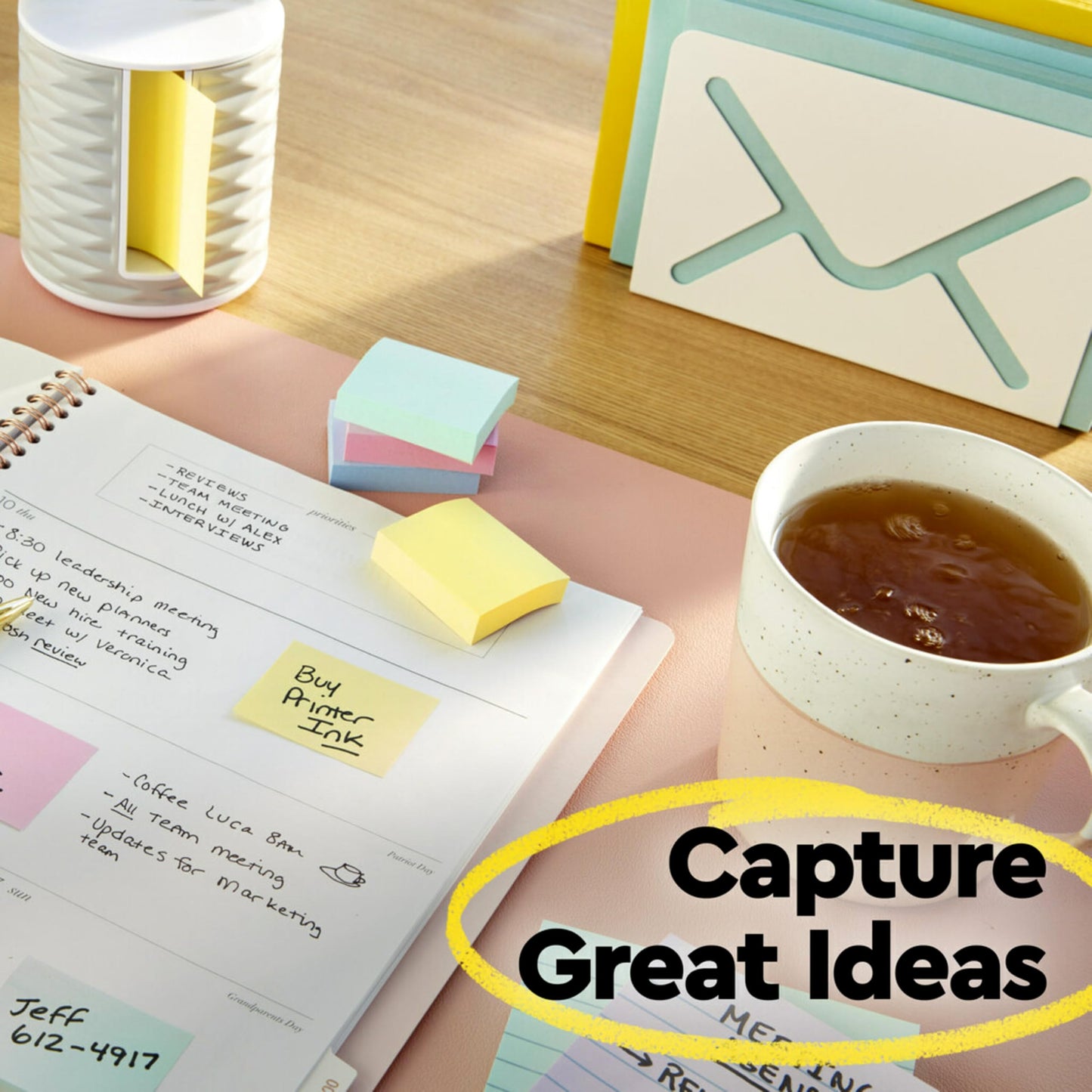 Post-it Notes, 3 in x 5 in, 5 Lined Sticky Notes Pads, 100 Sheets per Pad, Canary Yellow, The Original Post-it Note, School Supplies and Oﬃce Products