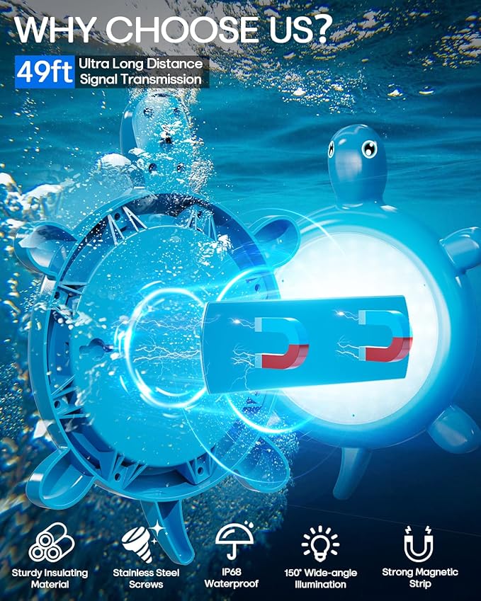 PRIORARE 22W Underwater Pool Lights, 5V Submersible Pool Light for Above Ground Inground Swimming Pools with APP Control Magnetic Led Pool Lights RGB Dimmable Timer IP68 Waterproof Music Sync