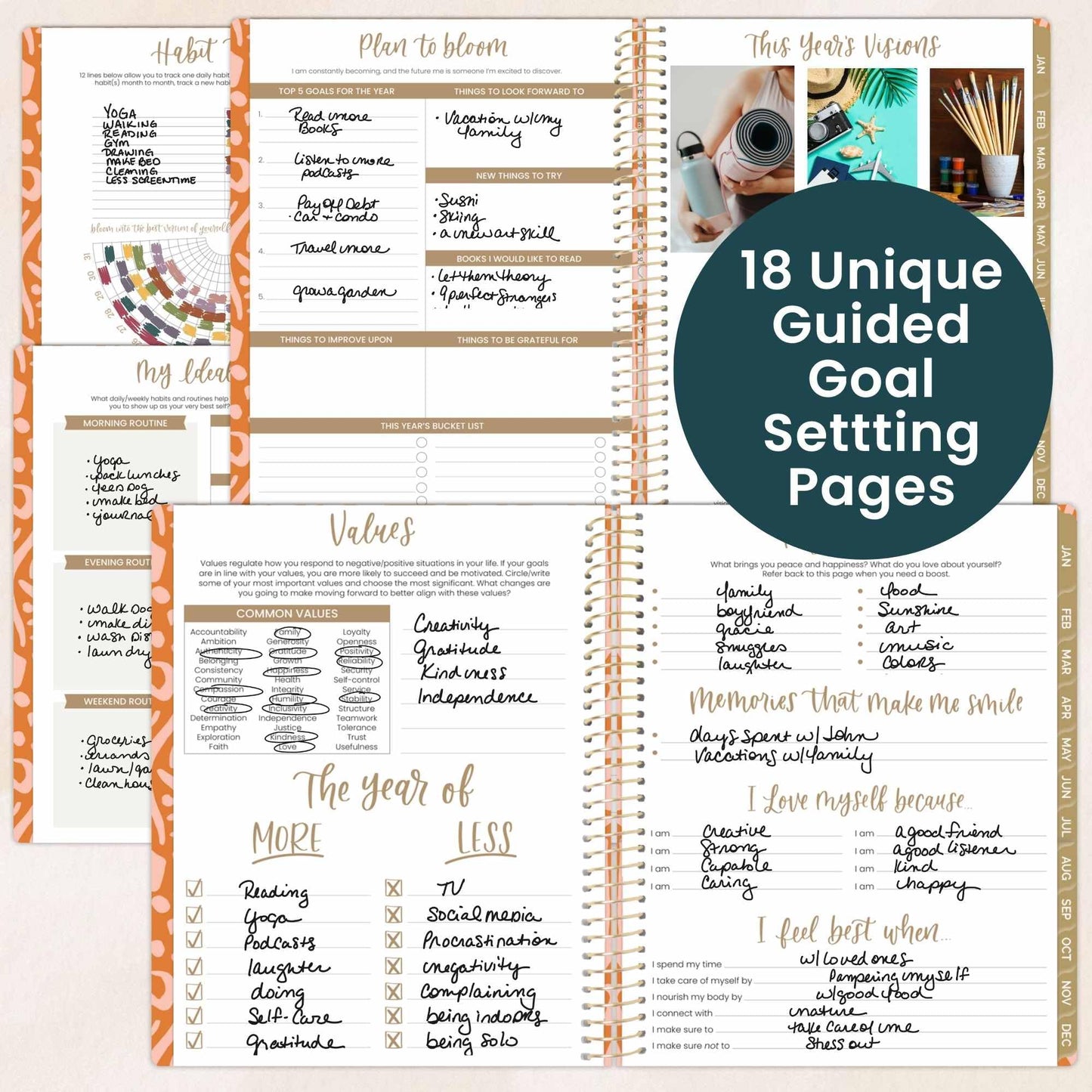 bloom daily planners 2026 Planner (January to December) - 8.5” x 11” Weekly & Monthly Dated Agenda Organizer Book with Stickers & Tabs - Flexible Soft Cover - Moments of Grace