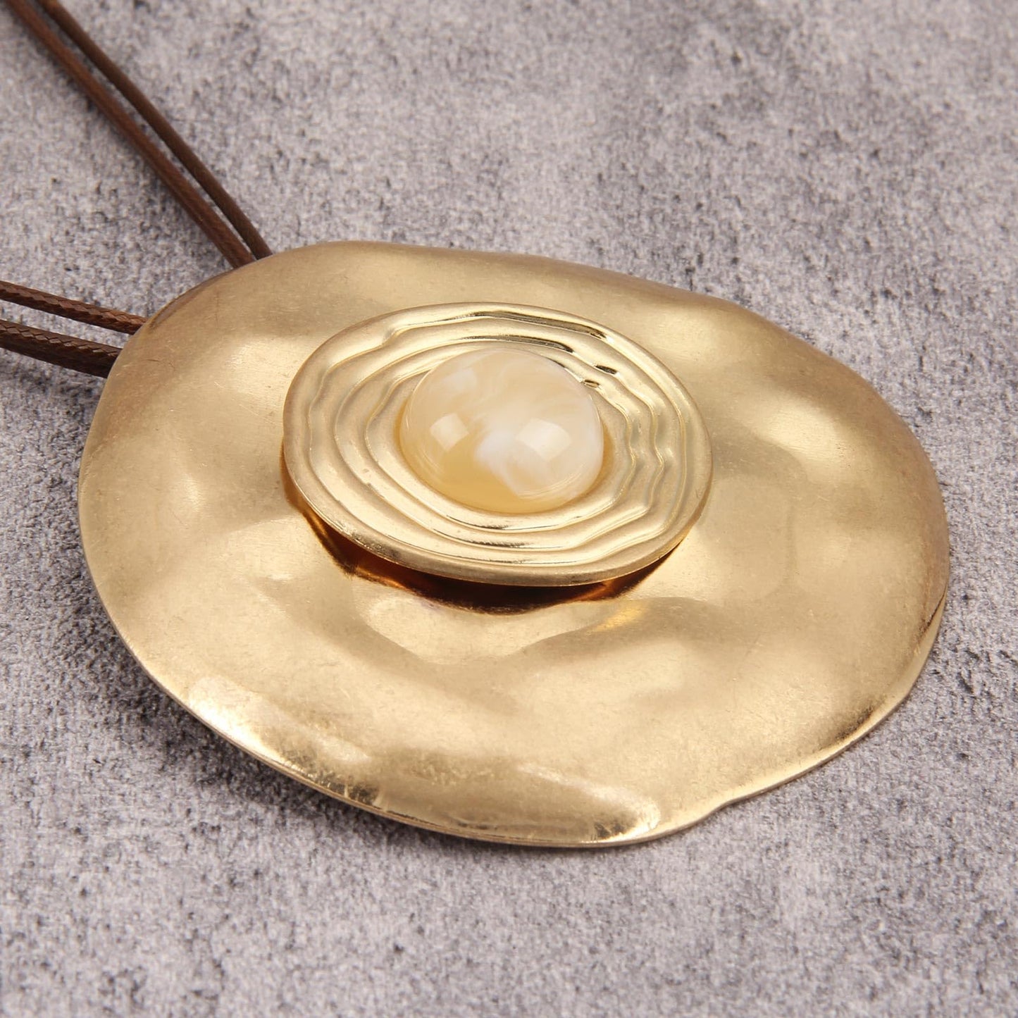 joymiao Long Necklaces for Women Boho Pendant Necklace with Large Pendant Gold Bohemian Statement Necklace Vintage Jewelry