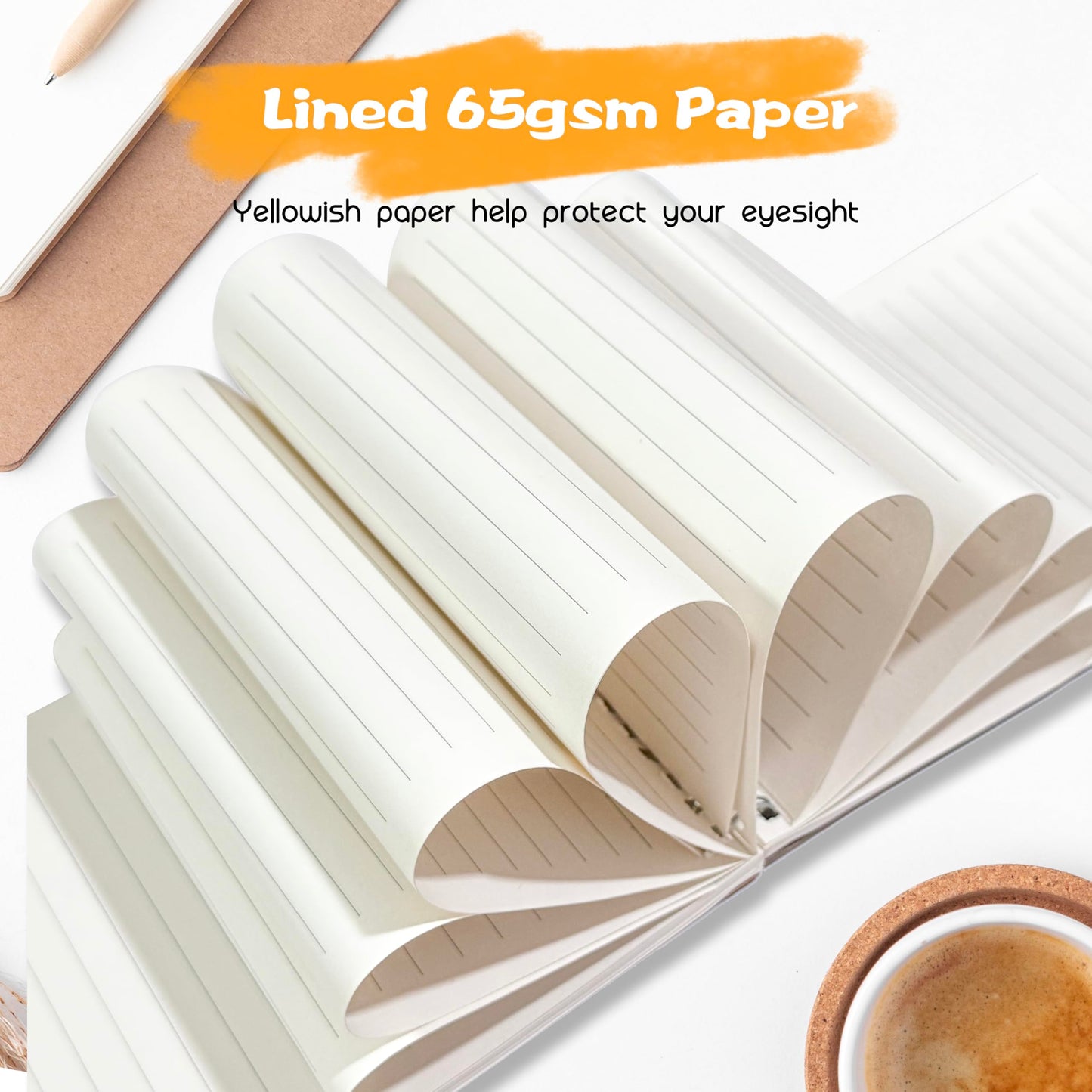OSIMIG 48 Pack A5 Spiral Notebooks Bulk with Kraft Cover, 8x5.5 Inch Lined Paper Travel Journaling Notebooks, Composition Notebook for School Office Supplies, 80 Sheets 160 Pages