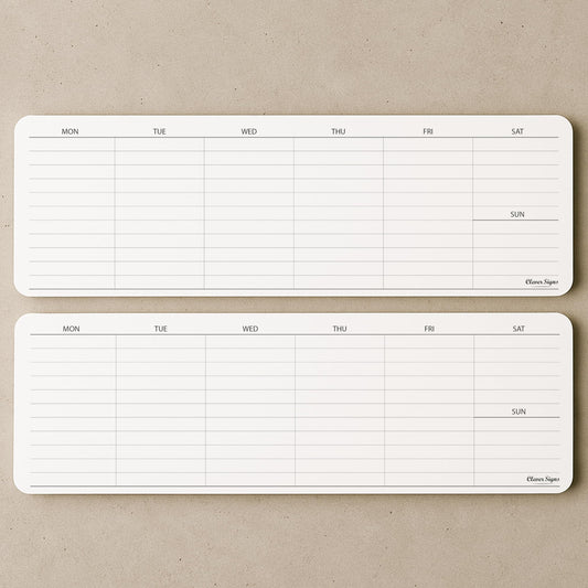 Weekly Planner Pad, Weekly To Do List Notepad, Tear Off Undated Weekly Planner Notepad, 2 Pack, 50 Sheet Each, 4,2" X 11,7", Premium Thick Paper with Cardboard Back Support, Weekly Desk Planner by CLEVER SIGNS