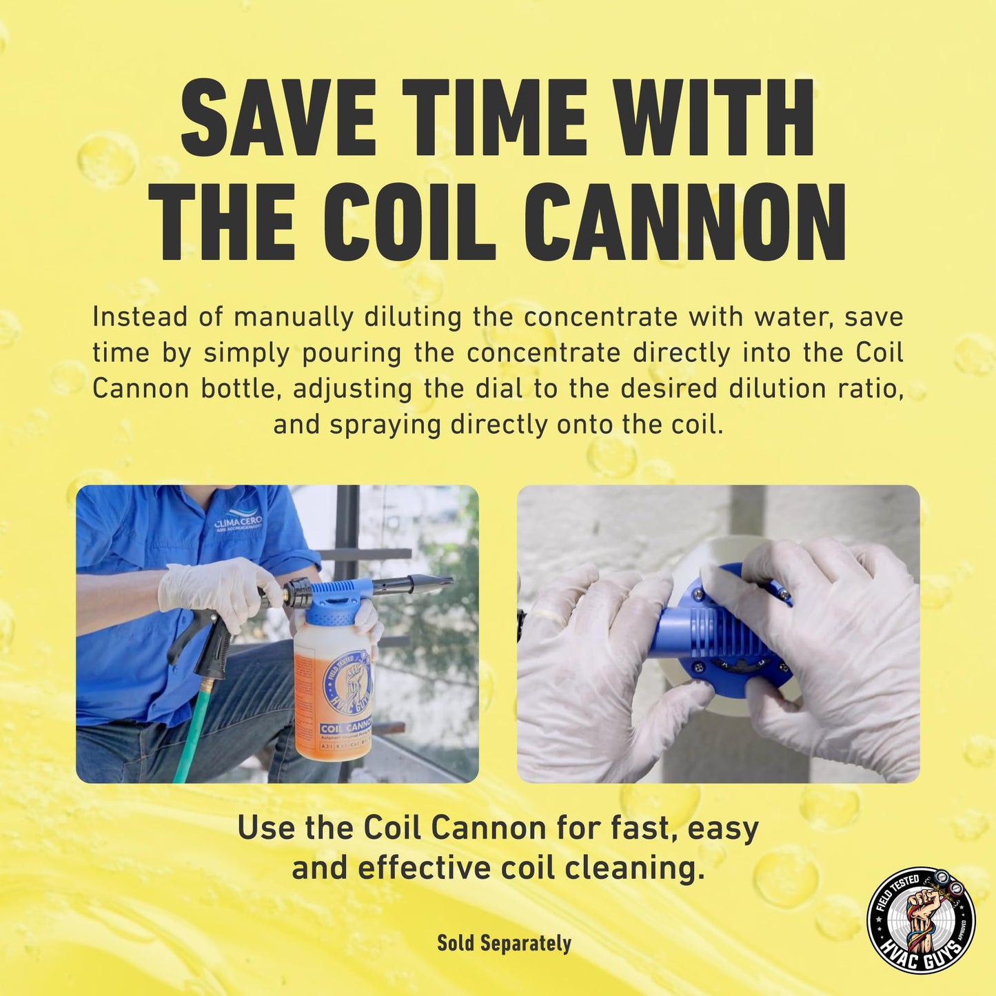 Leak Saver AC Coil Cleaner for All Condensers & Evaporators | No Rinse Evaporator Coil Cleaner | 4:1 to 10:1 Dilution Ratio - 1 Gallon