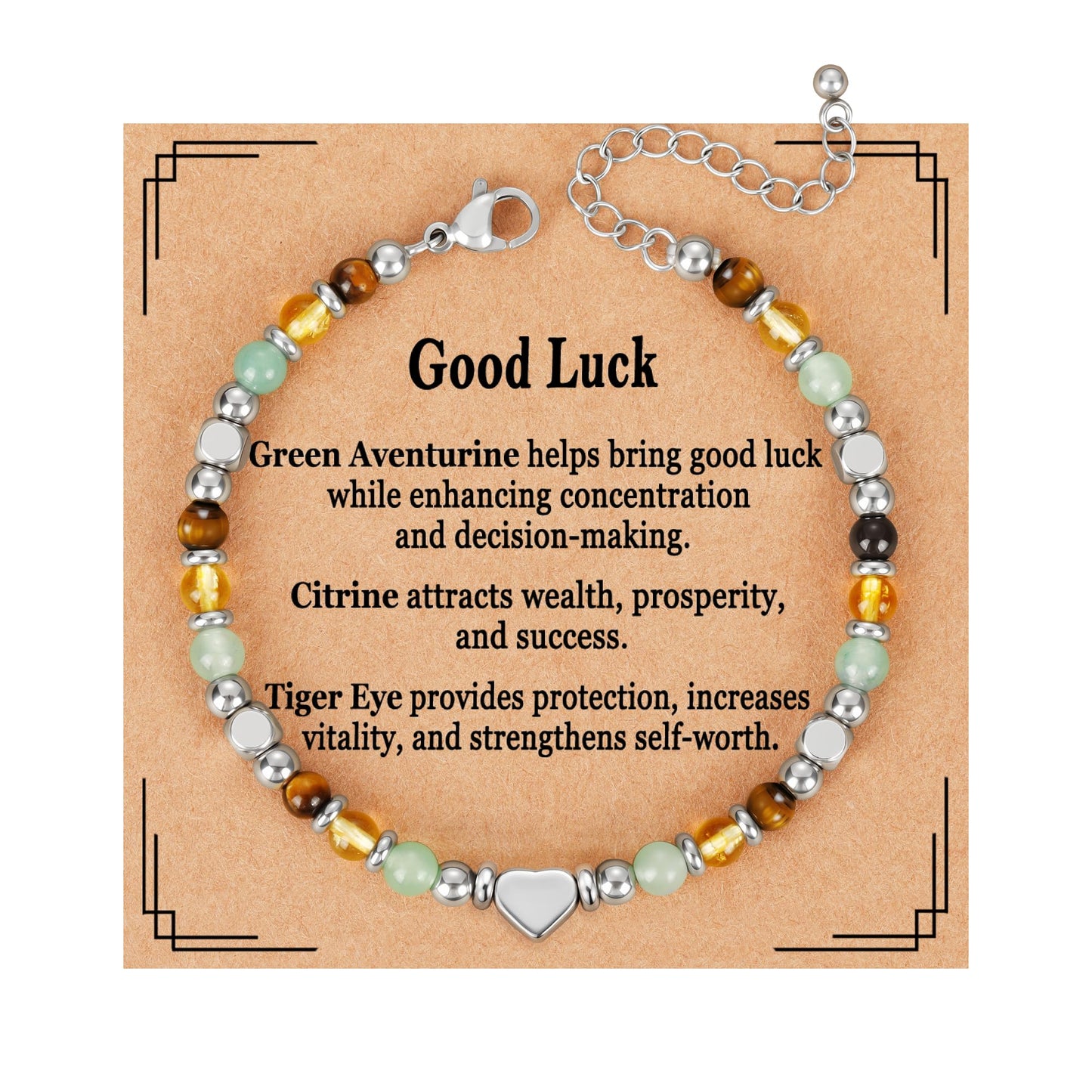 Pavkki Good Luck Bracelet for Women Gifts Crystals Green Aventurine Pulsera De La Suerte Jewelry Natural Stones