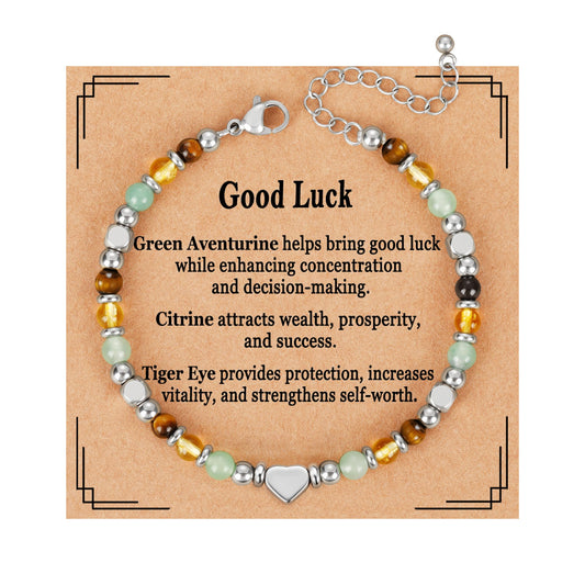 Pavkki Good Luck Bracelet for Women Gifts Crystals Green Aventurine Pulsera De La Suerte Jewelry Natural Stones