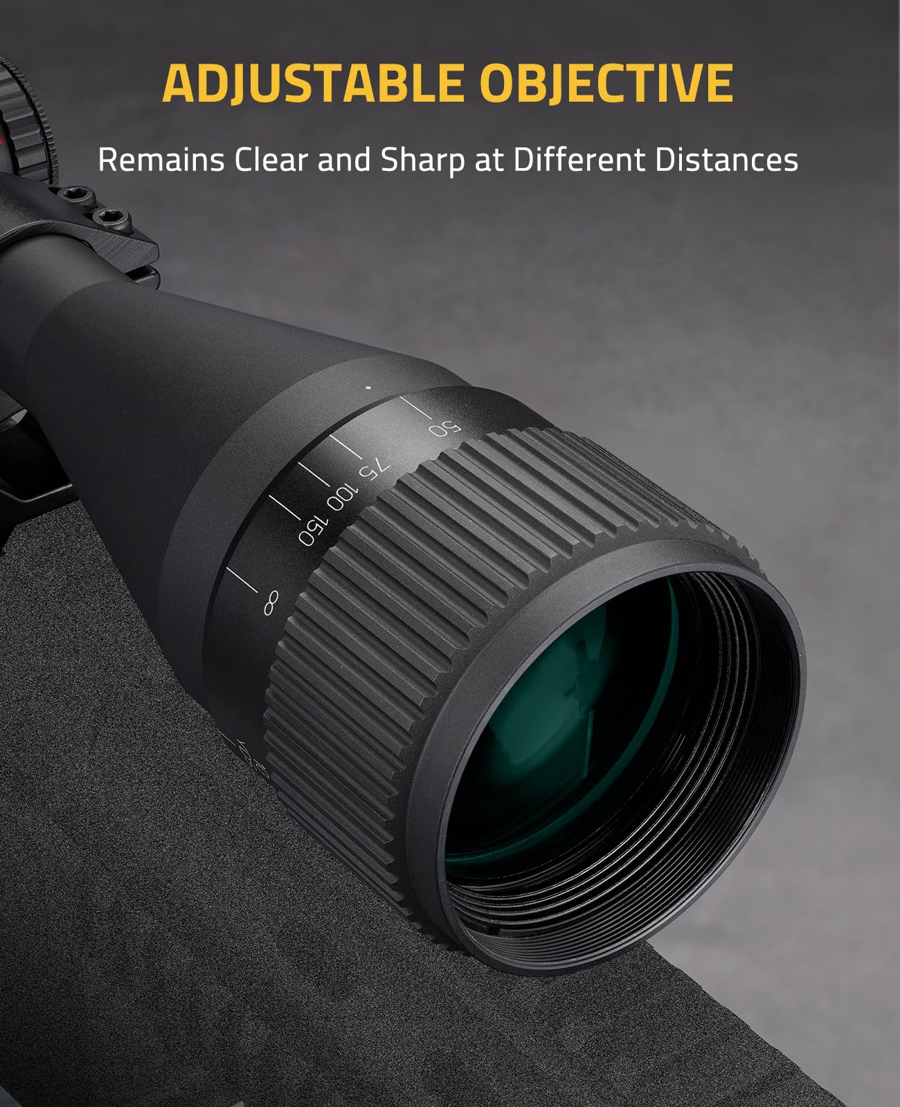 CVLIFE EagleFeather 2.5-10X50 AO Rifle Scope, Medium Range Scope with Red/Green Illuminated Mil-dot Reticle and Front Parallax Adjustment, 1 inch Tube