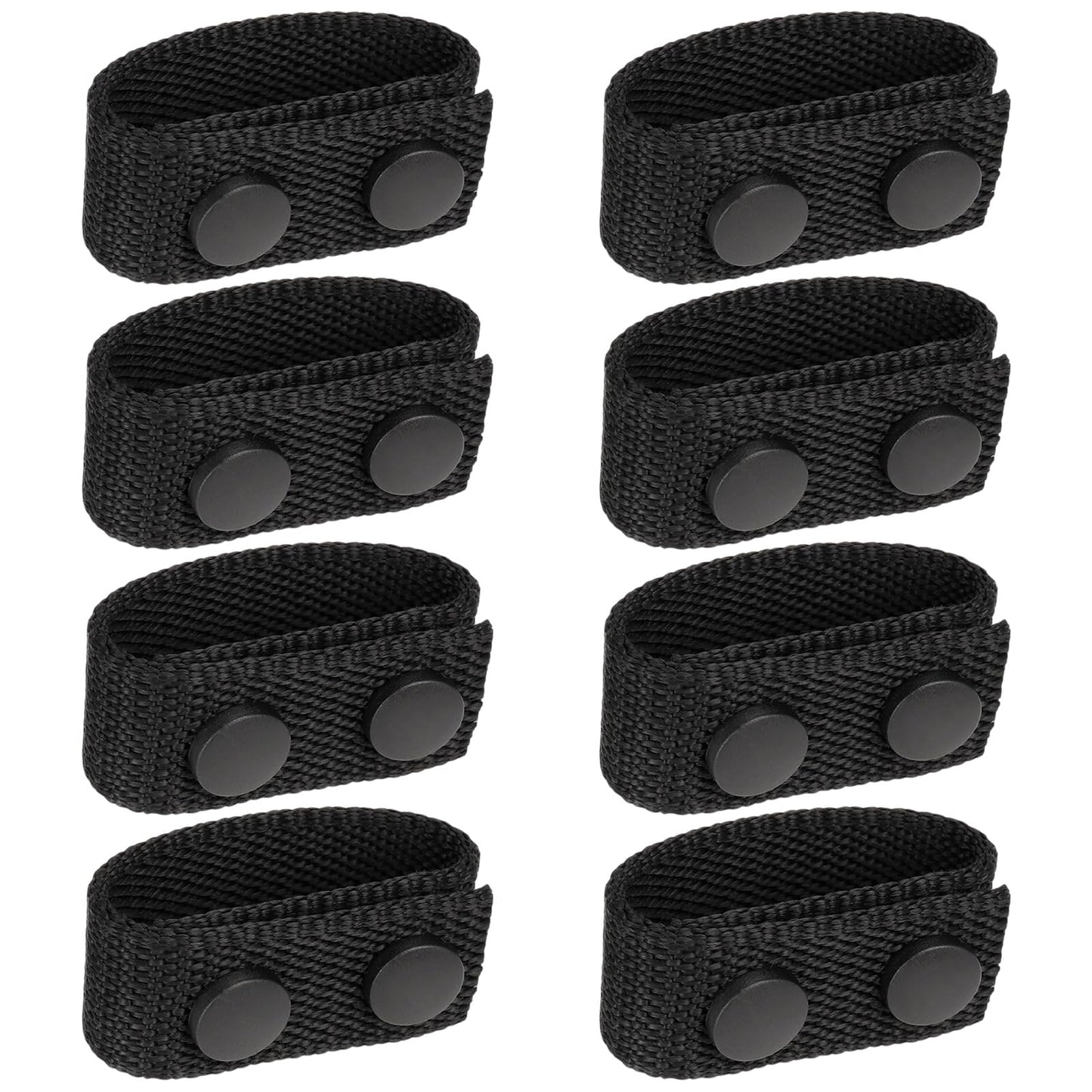 NEATABY 8 PCS Duty Belt Keepers, Tactical Gear Accessories, Nylon Double Snaps for 2"-2.25" Belts Fixing Police Belt Accessories, Belt Keepers for Police Officers, Firefighters, Prison Guards