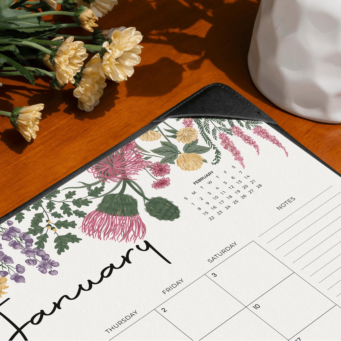 Cabbrix Desk Calendar 2026 with Desktop Mat, Desk Pad Calendar 15"x 12" From January 2026 to June 2027, Desk Calendar for Home Office and School, Easy Planning, Black