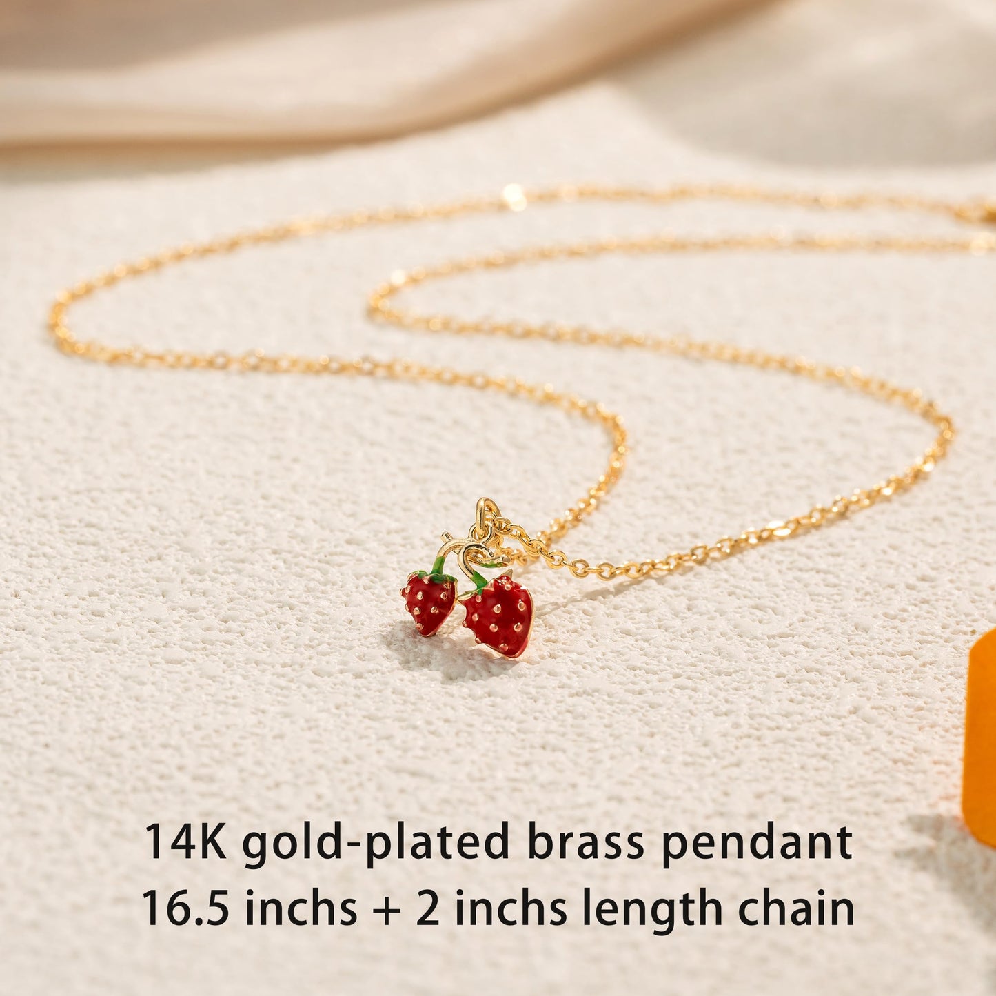 OBSUN Strawberry Necklace Strawberry Gifts for Women Accessories Strawberrys Stuff (Strawberry)
