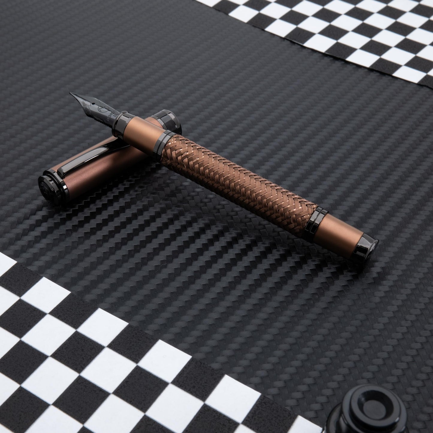 Monteverde Innova Formula M Fountain Pen, Bronze - Medium Nib, Premium PVD Coated Pen, Refillable, JoWo Stainless Steel Nib, Luxury Gift Box