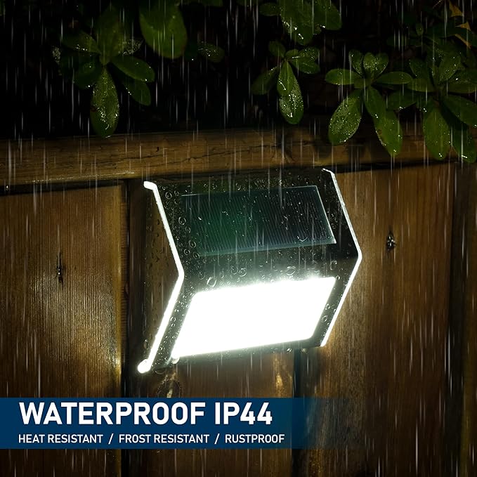 SOLPEX Solar Step Lights, 16 Pack Stair Lights, Outdoor Fence Lighting, Solar Powered Deck Lights Waterproof 4 LEDs for Stairway Patio Porch Pathway Walkway Garden (Cold White)