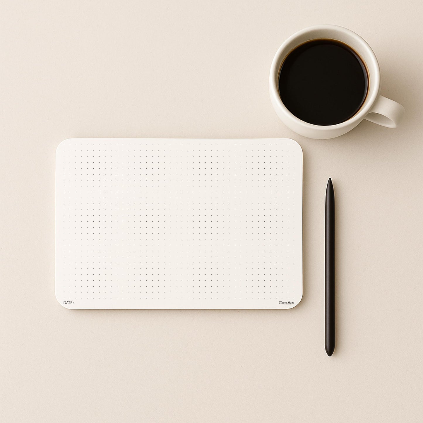 CLEVER SIGNS A5 Dot Grid Notepad – 2 Pack (5.8" x 8.3") – Medium Dotted Memo Desk Pads, Premium Paper with Cardboard Back Support – Mouse Pad Notepad, Ideal for Note-Taking, Planning, Sketching & Journaling