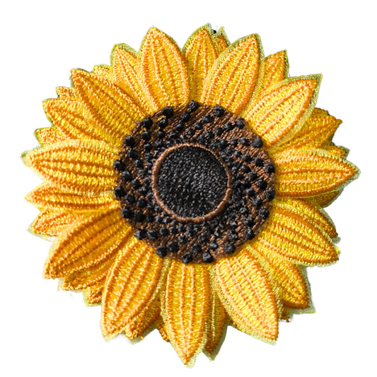 Sunflower brooch, Lace Flower Pin, handmade embroidery lace brooch for her him, 13th 13 anniversary wedding flower for wife husband