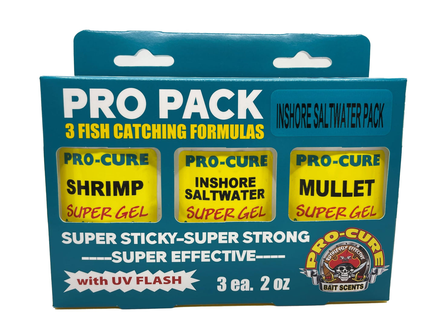 Pro Pack Inshore Saltwater for All You Saltwater Fisherman This Bait Scent Pack has it All. This Value Pack has The 3 Main Bait attractants Used by Saltwater Anglers Around The Globe.