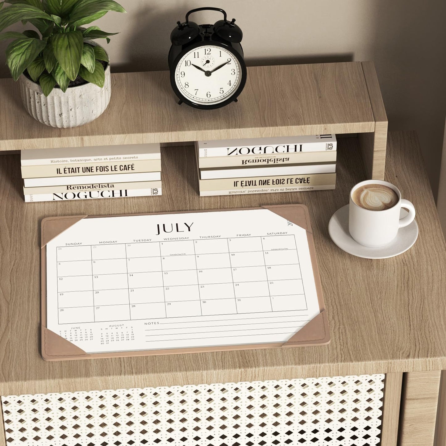 Jotsome Desk Calendar 2026-2027 with Desktop Mat, Desk Pad Calendar From Now to June 2027 14x10.5 inch, Desk Blotter Calendar for Home Office and School, Easy Planning, Gift for the Holidays, Apricot