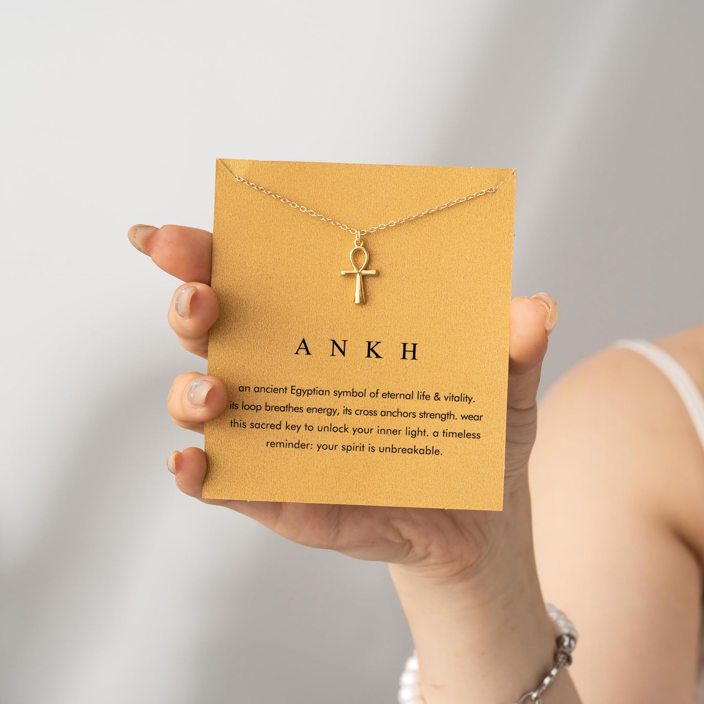 Baydurcan Gold Ankh Necklace Egyptian Jewelry for Women Spiritual Gifts for Women (Ankh Necklace)