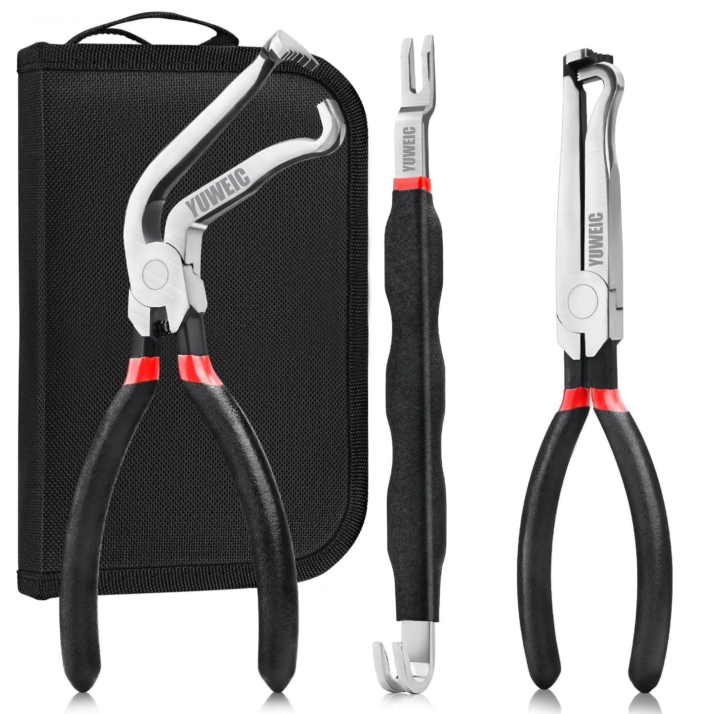 YUWEIC 3PCS Automotive Wire Connector Removal Tool Kit - Electrical Disconnect Pliers Set Locking Tab Disconnect for Car Sensors