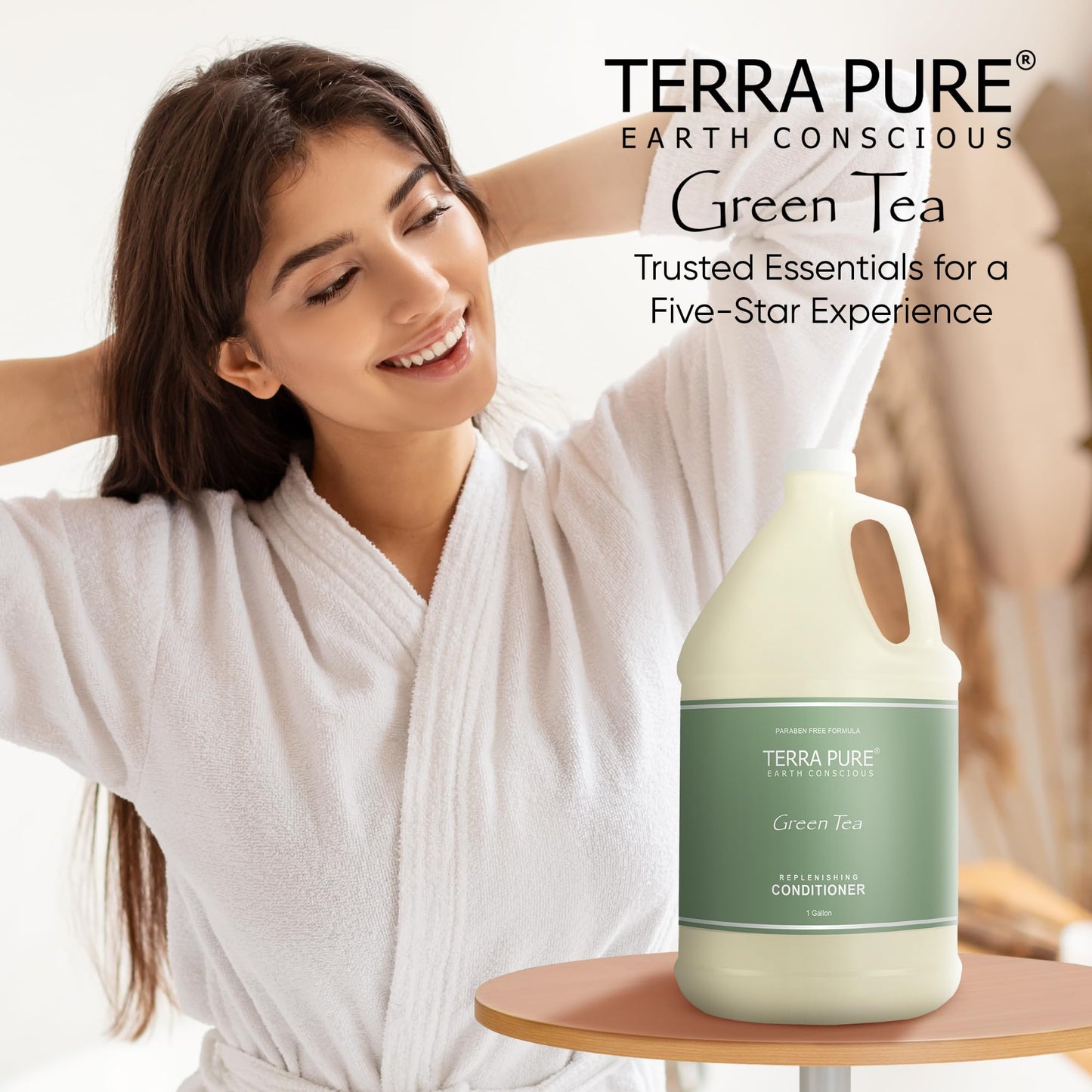 Terra Pure Hotel Conditioner | Four Gallons | Designed to Refill Soap Dispensers (Set of 4)