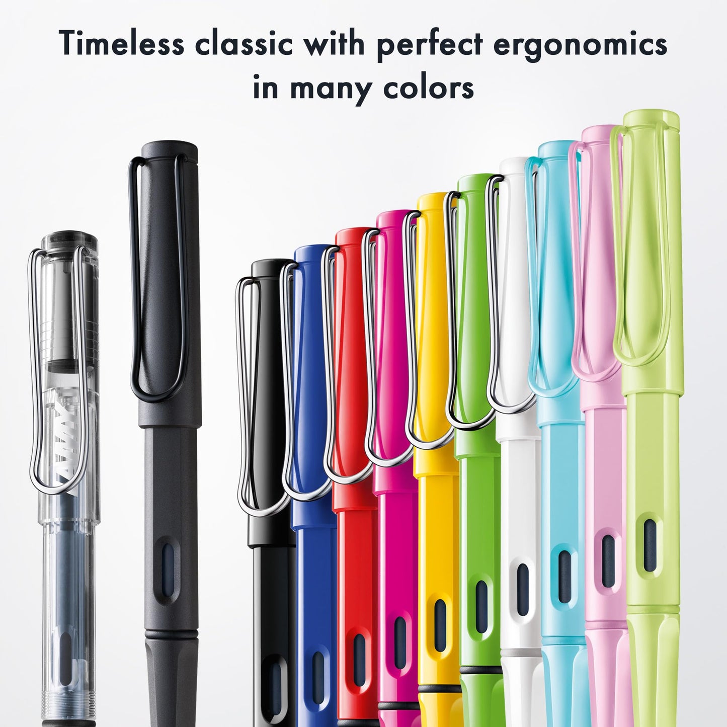 LAMY safari umbra - Fountain Pen with ergonomic grip & polished steel nib in size F - ideal for any Writing & Calligraphy - including LAMY T 10 blue cartridge - Right-Handed