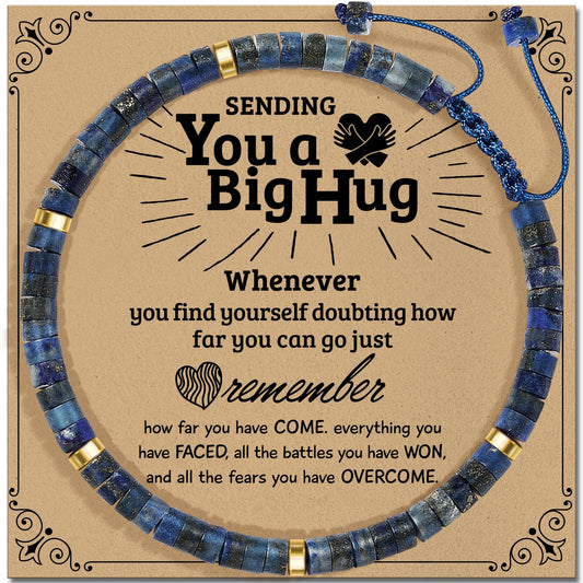 ZOKCC Inspirational Gifts Bracelets for Women Healing Natural Stone Bracelets - Get Well Soon Gifts for Women Sister Friend Bestie - Life is Tough But So are You Bracelet
