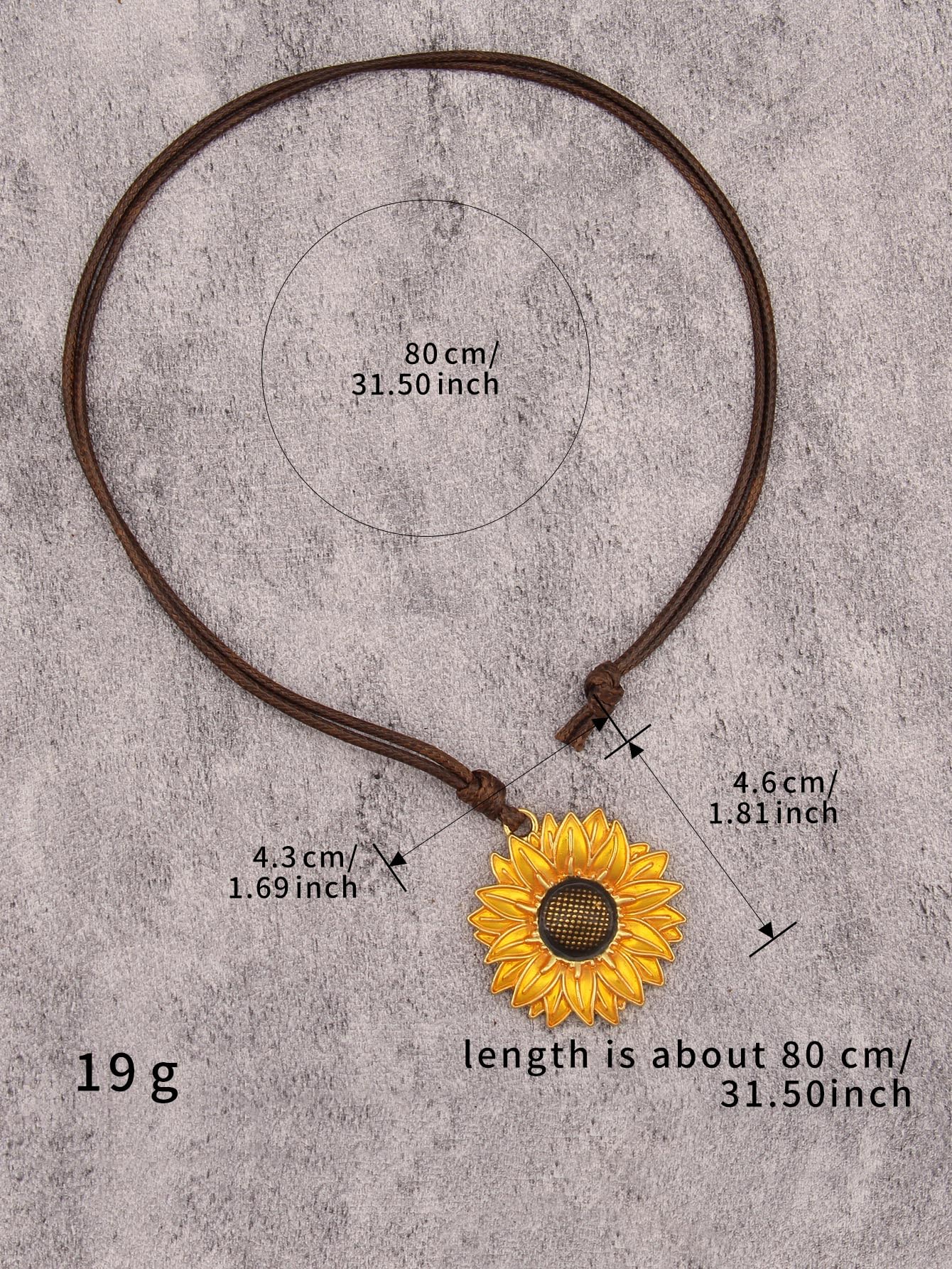 joymiao Long Chunky Necklaces for Women Vintage Necklace Sunflower Pendant Boho Style Choker Hippie Statement Necklace