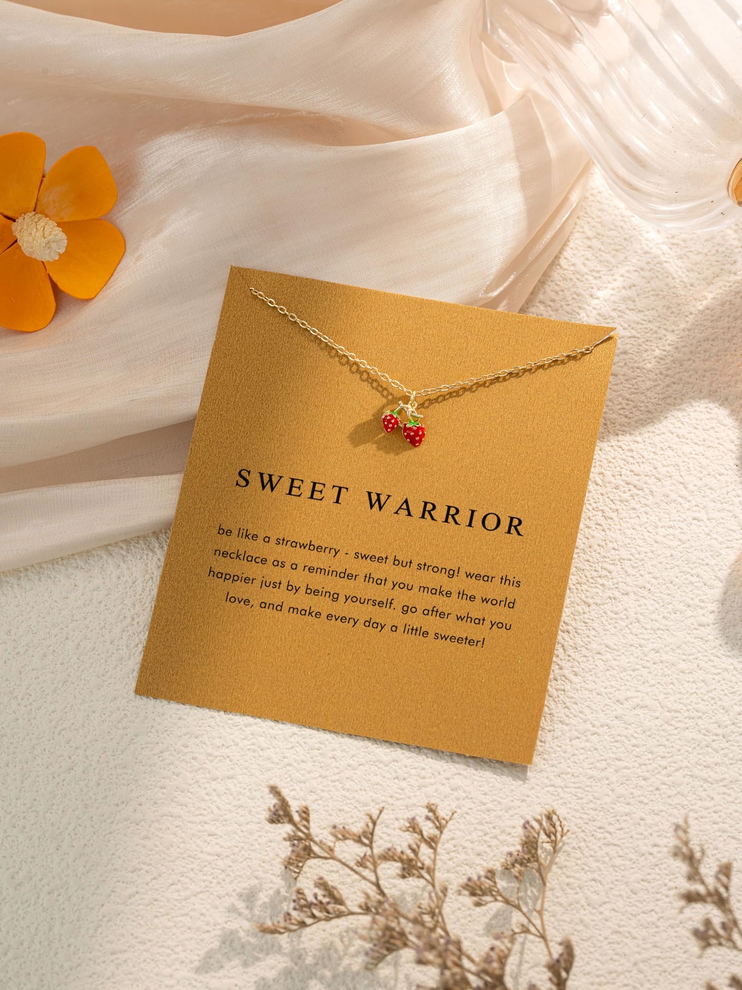 OBSUN Strawberry Necklace Strawberry Gifts for Women Accessories Strawberrys Stuff (Strawberry)