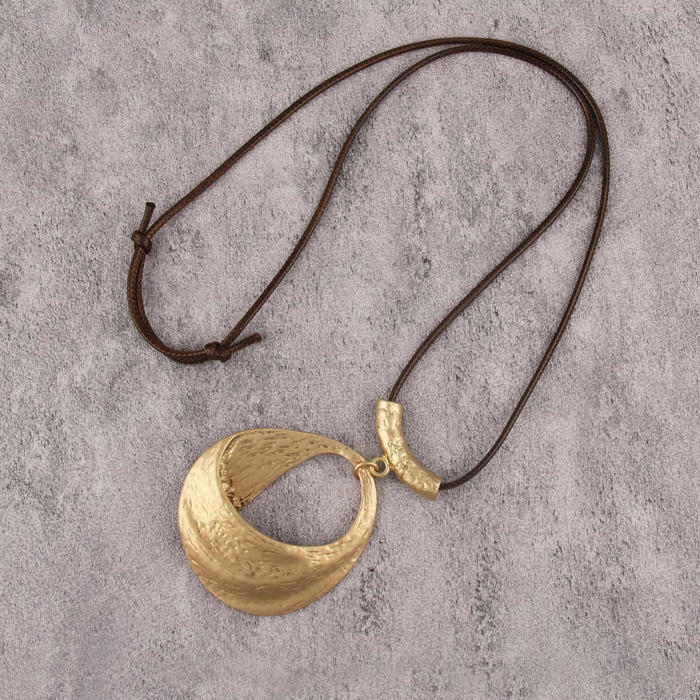 joymiao Boho Pendant Necklace for Women Vintage Long Chunky Bohemian Necklace with Large Gold Pendant Hippie Choker Necklaces
