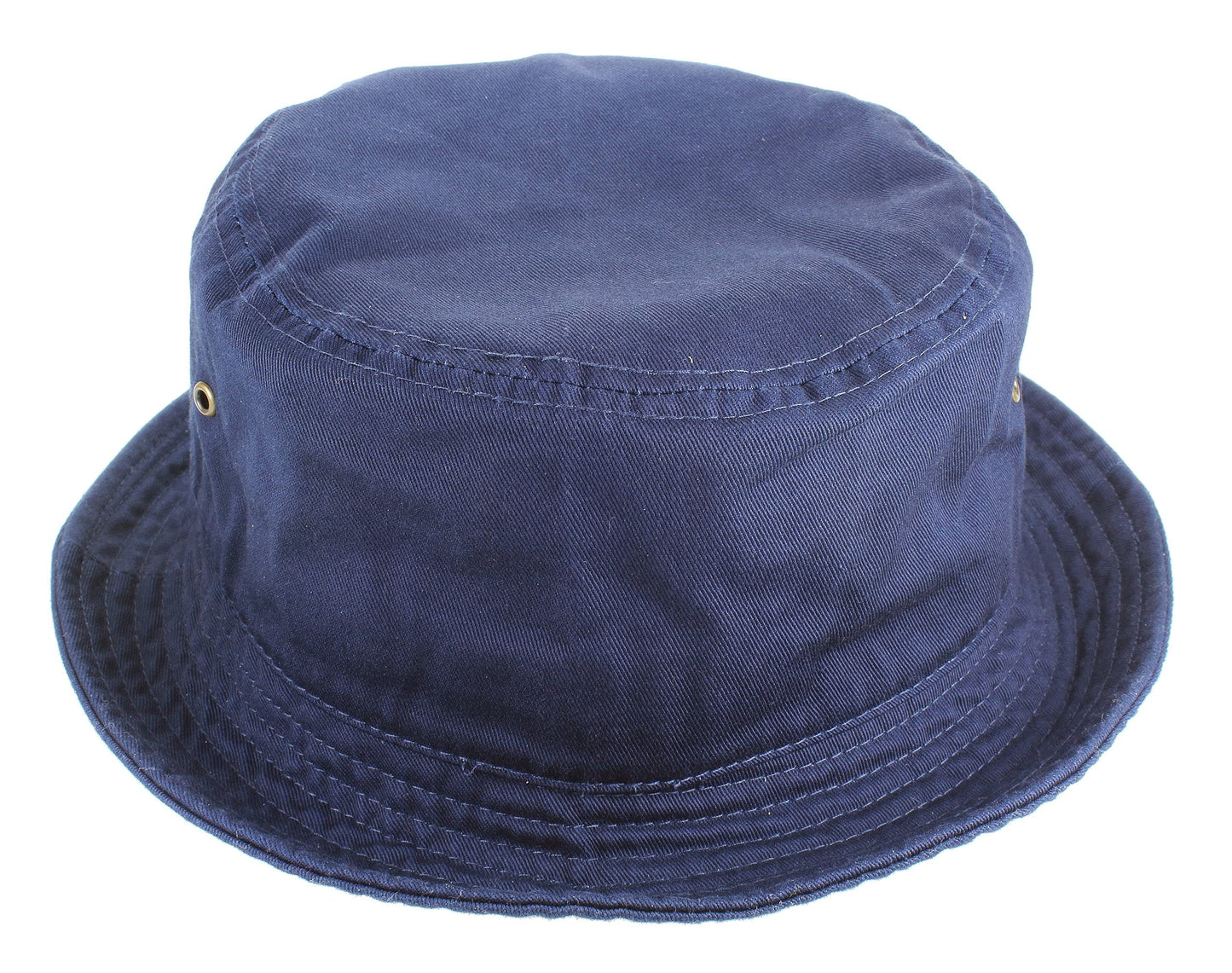 Gelante Solid Color 100% Cotton Bucket Hat for Women and Men Packable Travel Summer Beach Hat 1900-Navy-S/M