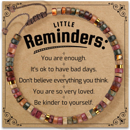 ZOKCC Inspirational Gifts Bracelets for Women - Healing Natural Stone Bracelets - Cheer Up Get Well Soon Gifts for Women Friends Sister Bestie