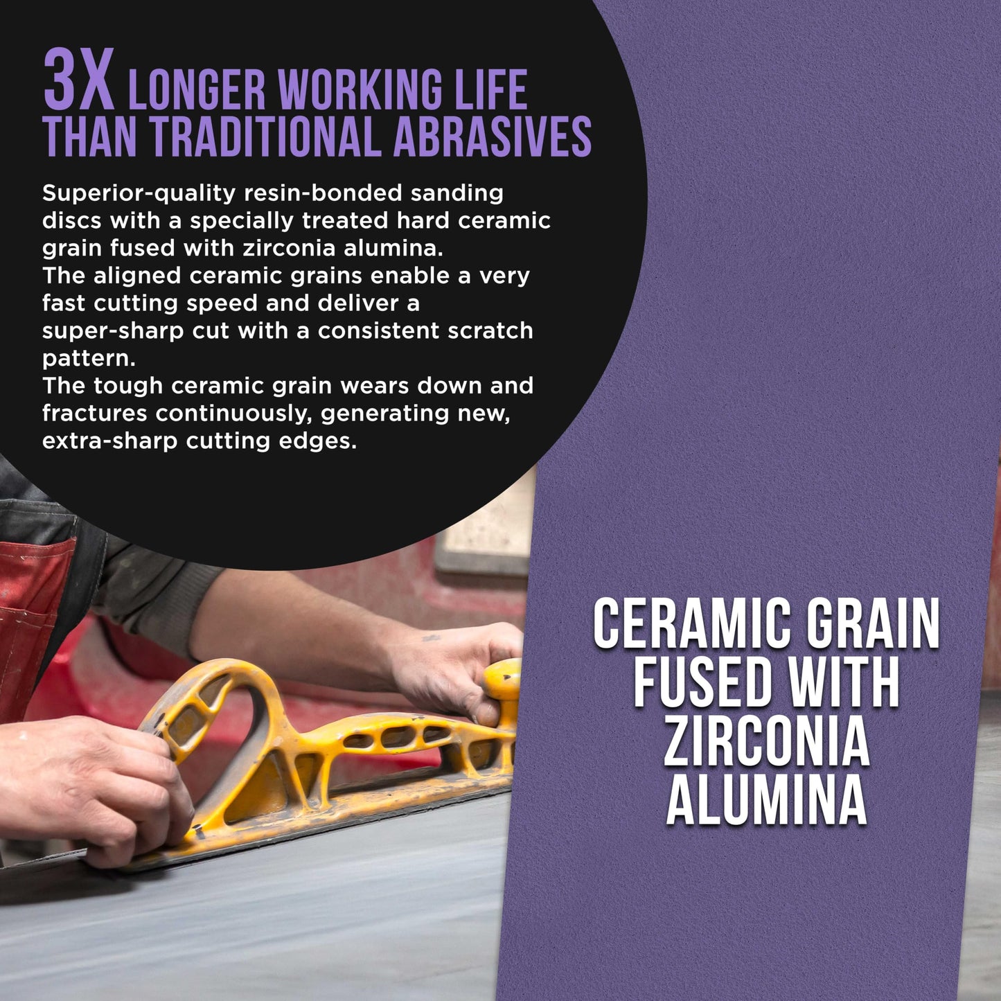 Dura-Gold Premium 120 Grit PSA Purple Film Ceramic Longboard Sandpaper, 2-3/4" Wide Continuous 20 Yard Roll - Self Adhesive Stickyback for Auto & Wood Air File Long Board Sanders, Hand Sanding Blocks