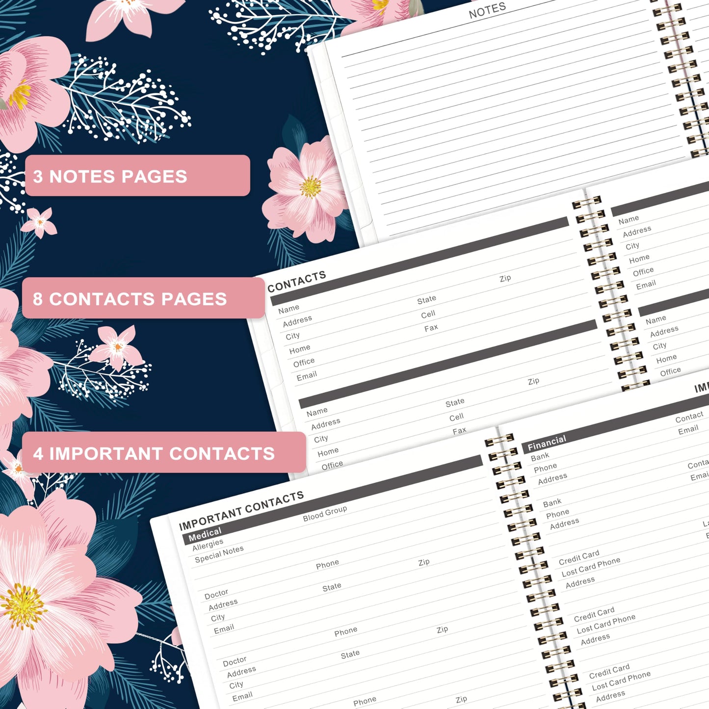2026-2029 Monthly Planner - July 2026 - June 2029, 3 Year Months Planner, 9" x 11", Notes Pages, 36 Colorful Monthly Tabs, Back Pocket