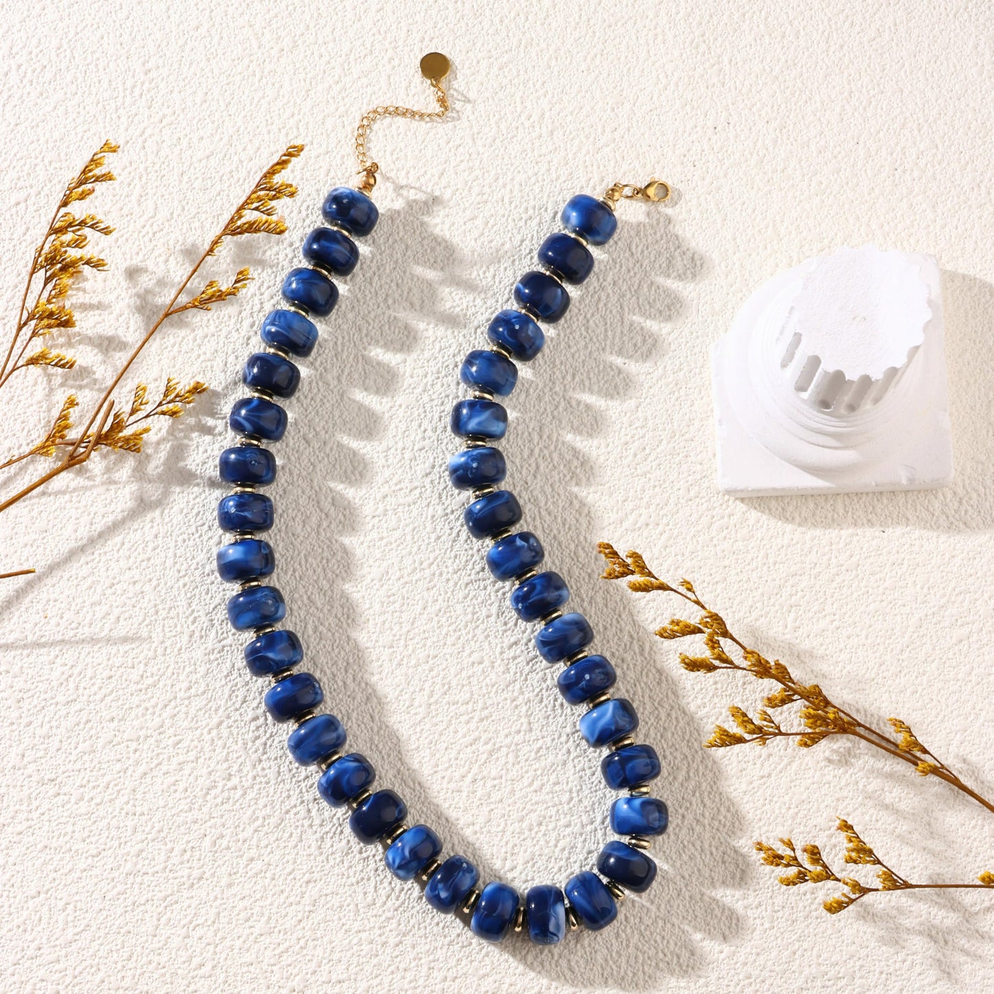 joymiao Colorful Beaded Necklace for Women Chunky Beaded Necklace Colorful Big Baed Necklace Trendy Summer Beach Jewelry Gift