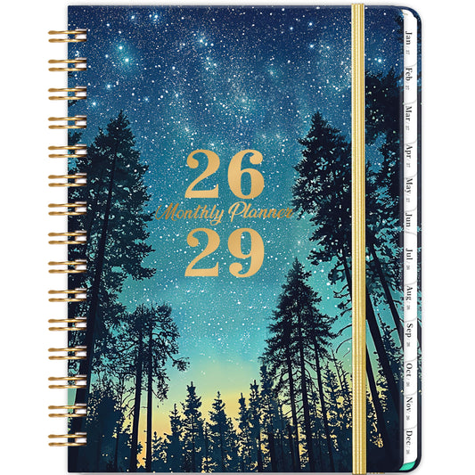 2026-2029 Monthly Planner - Monthly Planner 2026-2029 from July 2026 - June 2029, 3 Year Planner with Tabs and Pocket, 8.5" x 6.4"