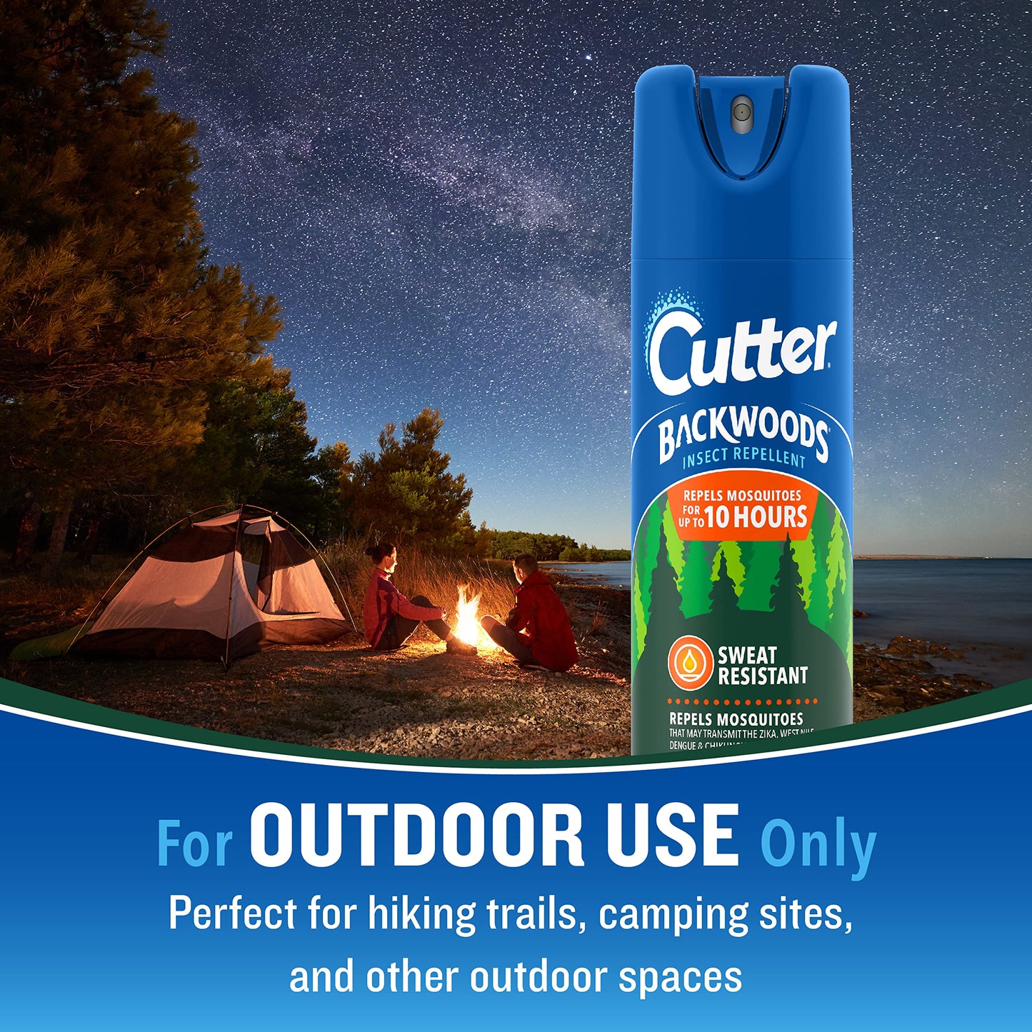 Cutter Backwoods Insect Repellent, Mosquito Repellent, 25% DEET, Sweat Resistent, 6 Ounce (Aerosol Spray)