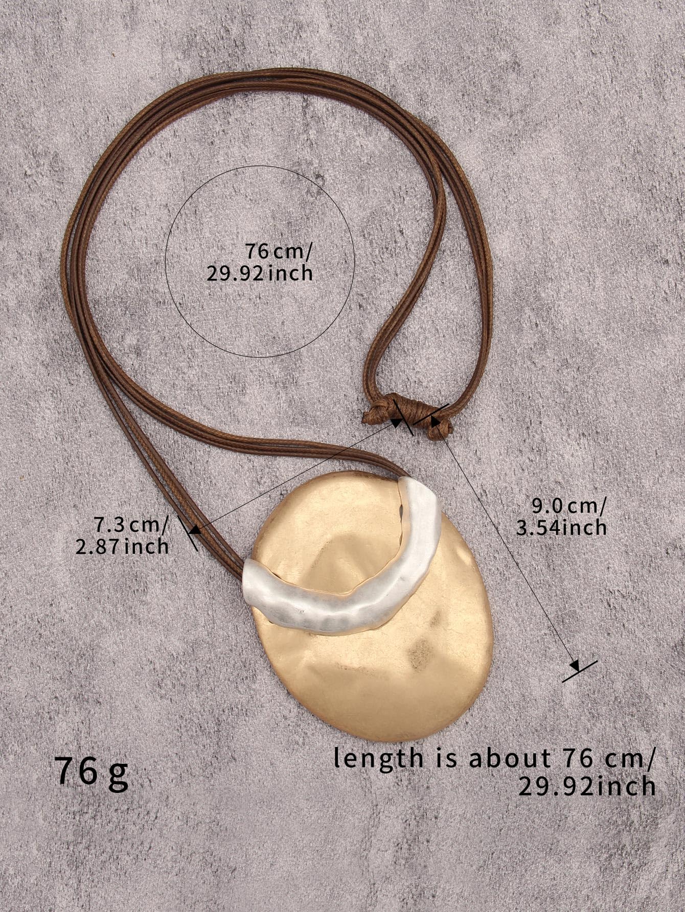 joymiao Chunky Necklace for Women Boho Long Statement Necklace with Round Gold Pendant Vintage Hippie Necklaces Bohemian Jewelry