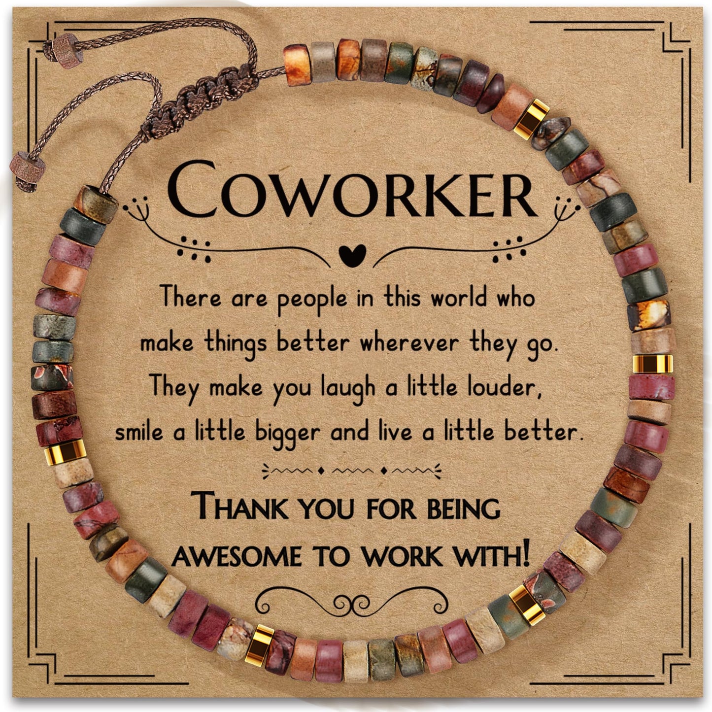ZOKCC Inspirational Gifts Bracelets for Women: Healing Natural Stone Bracelets - Birthday Christmas Day Friendship Gifts for Women Friends Sister Bestie - Thank You Gift for Teacher Coworker