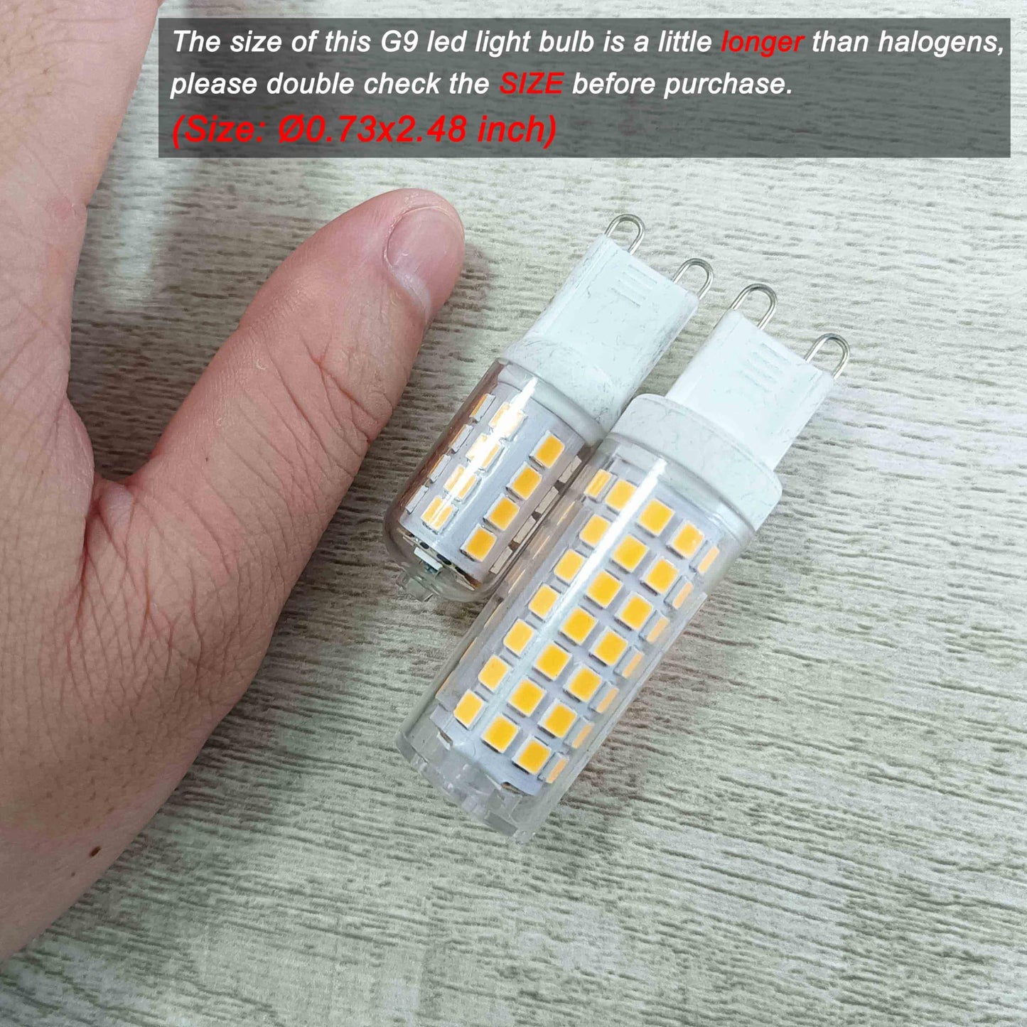 Ziomitus No Flicker G9 Led Bulbs Dimmable 6W Soft Warm White 2700K,40W 50W 60W Halogen Equivalent,AC120V Dimmable G9 T4 LED Bulb for Chandelier Pendant Ceiling Wall Light,600LM,360Deg(5Pack)