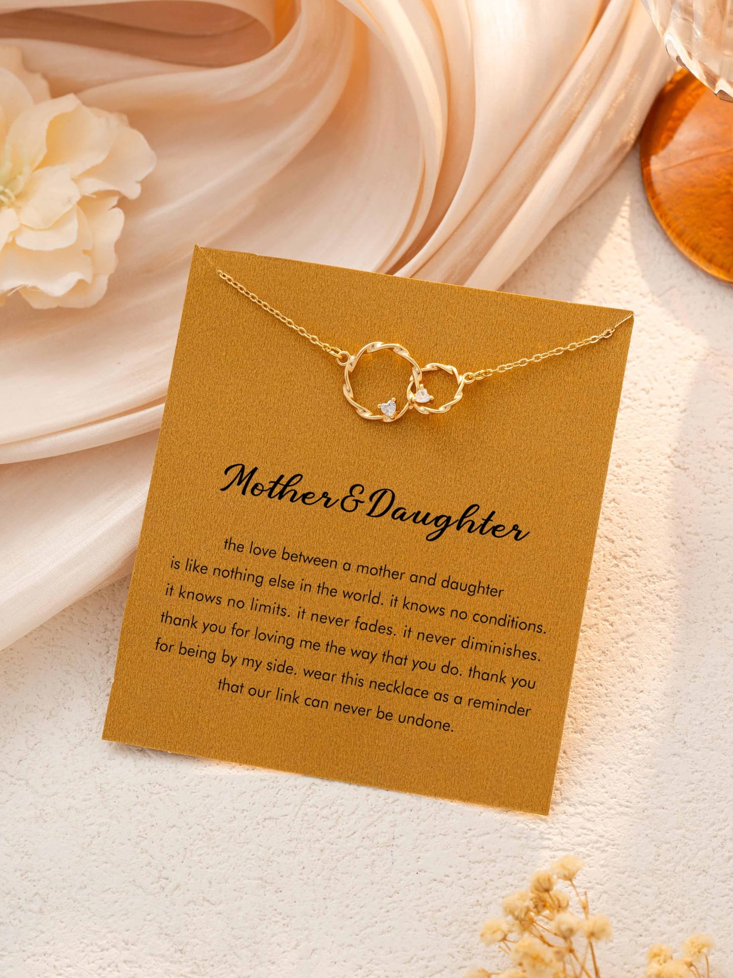 Baydurcan Mother Daughter Necklace Gifts for Mom Birthday Unique Mom and Daughter Necklace (Mother)