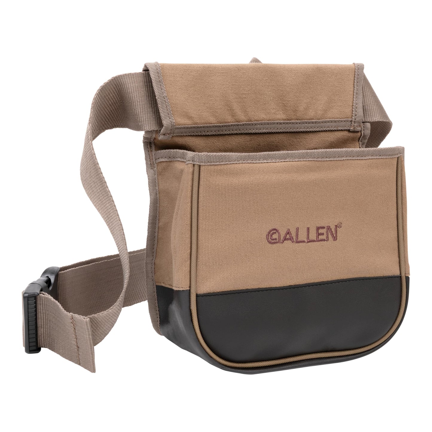 Allen Company Shotgun Shell Pouch with Belt - Clay Trap Skeet Shooting Bag, 2 Box Capacity Shell Holder for Hunting Range Practice - Tan